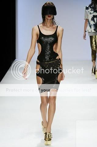 Ashish, cutout dress, sequin dress, black, body con, black, lbd
